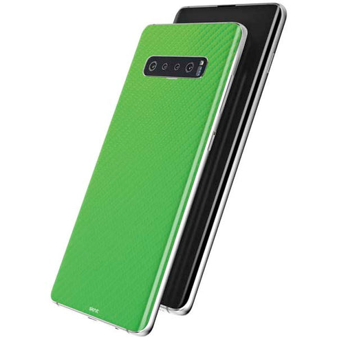 Green Carbon Fiber Specialty Material Galaxy S10 Skin