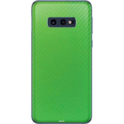 Green Carbon Fiber Specialty Material Galaxy S10e Skin