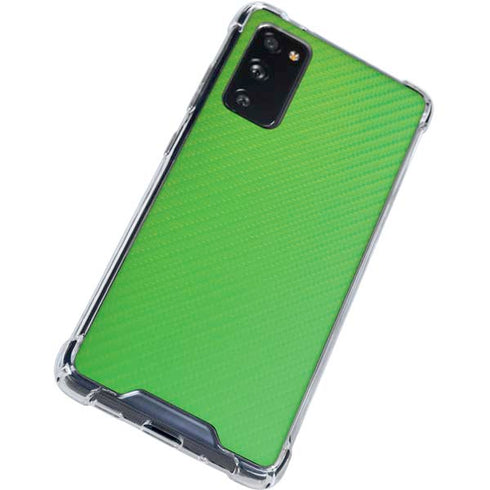 Green Carbon Fiber Specialty Material Galaxy S20 FE Clear Case