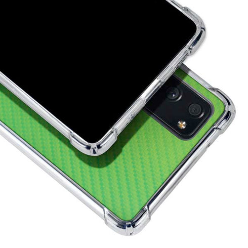 Green Carbon Fiber Specialty Material Galaxy S20 FE Clear Case