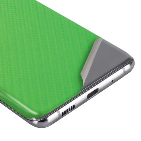 Green Carbon Fiber Specialty Material Galaxy S20 Plus Skin