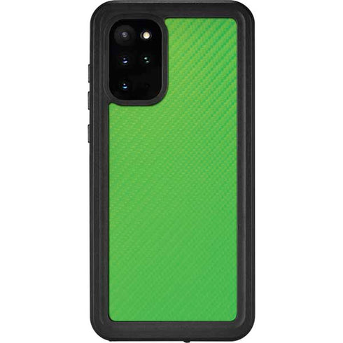 Green Carbon Fiber Specialty Material Galaxy S20 Plus Waterproof Case