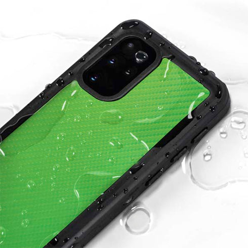 Green Carbon Fiber Specialty Material Galaxy S20 Plus Waterproof Case