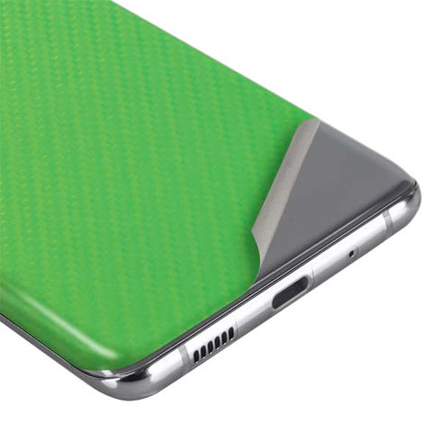 Green Carbon Fiber Specialty Material Galaxy S20 Skin