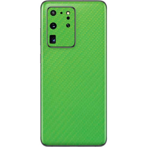 Green Carbon Fiber Specialty Material Galaxy S20 Ultra 5G Skin