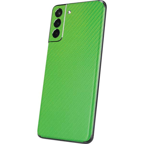 Green Carbon Fiber Specialty Material Galaxy S21 5G Skin