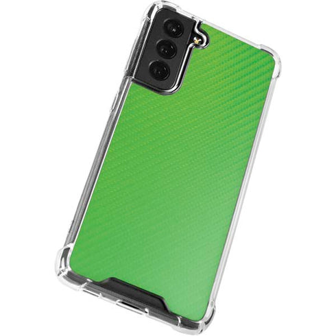 Green Carbon Fiber Specialty Material Galaxy S21 FE Clear Case