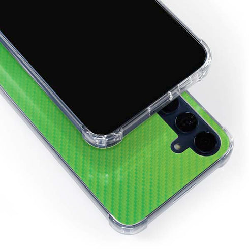 Green Carbon Fiber Specialty Material Galaxy S24 Clear Case