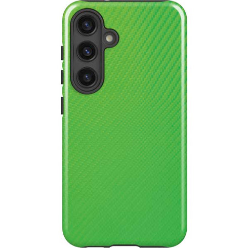 Green Carbon Fiber Specialty Texture Material Galaxy S24 Impact Case