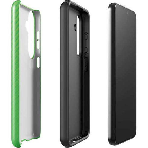 Green Carbon Fiber Specialty Texture Material Galaxy S24 Impact Case