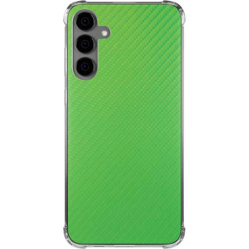 Green Carbon Fiber Specialty Material Galaxy S24 Plus Clear Case