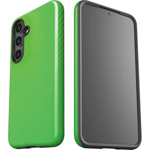 Green Carbon Fiber Specialty Texture Material Galaxy S24 Plus Impact Case