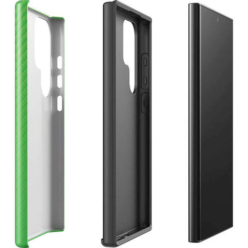 Green Carbon Fiber Specialty Texture Material Galaxy S24 Ultra Impact Case
