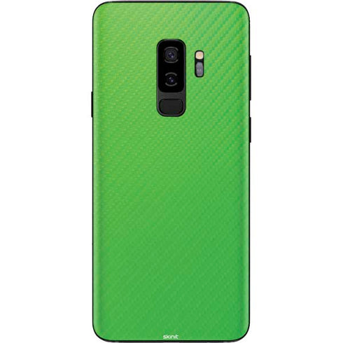 Green Carbon Fiber Specialty Material Galaxy S9 Plus Skin