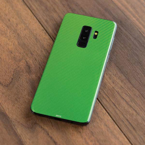 Green Carbon Fiber Specialty Material Galaxy S9 Plus Skin