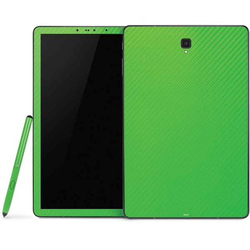 Green Carbon Fiber Specialty Texture Material Samsung Galaxy Tab Skin