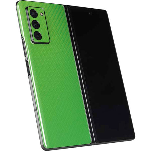 Green Carbon Fiber Specialty Material Galaxy Z Fold2 5G Skin