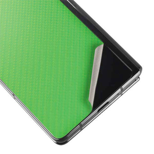 Green Carbon Fiber Specialty Material Galaxy Z Fold2 5G Skin
