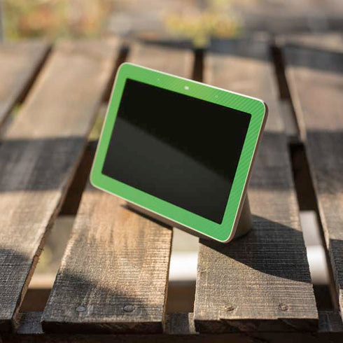 Green Carbon Fiber Specialty Texture Material Google Home Hub Skin