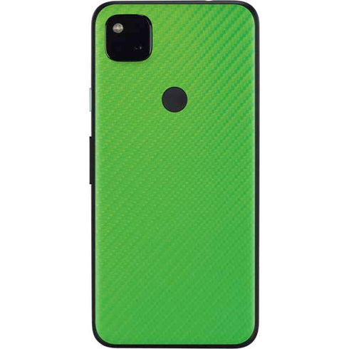 Green Carbon Fiber Specialty Material Google Pixel 4a Skin