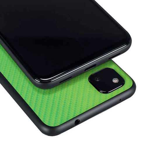 Green Carbon Fiber Specialty Material Google Pixel 4a Skin