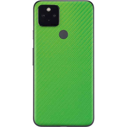 Green Carbon Fiber Specialty Material Google Pixel 5a Skin