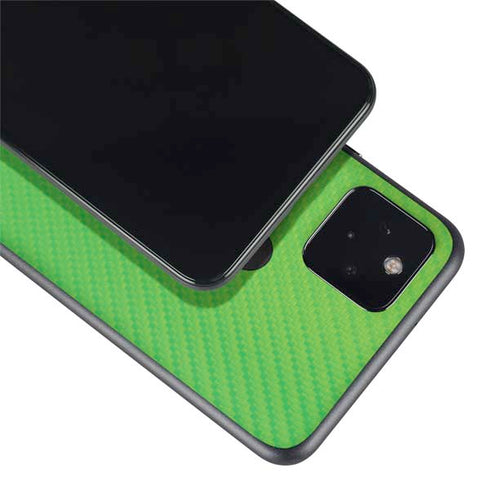 Green Carbon Fiber Specialty Material Google Pixel 5a Skin