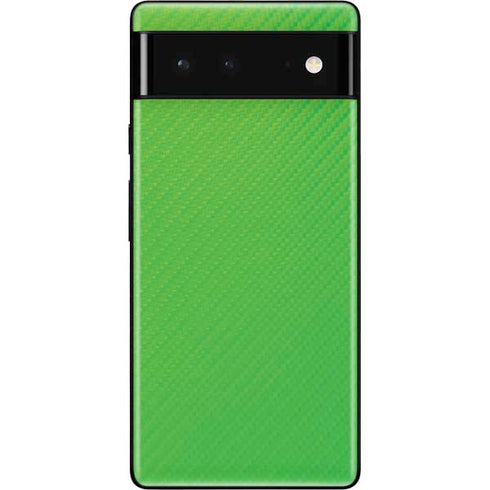 Green Carbon Fiber Specialty Material Google Pixel 6 Skin