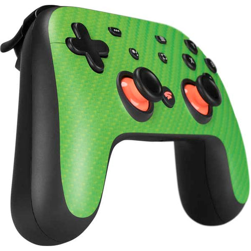 Green Carbon Fiber Specialty Material Google Stadia Controller Skin