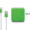Green Carbon Fiber Specialty Material iPad Charger (10W USB) Skin