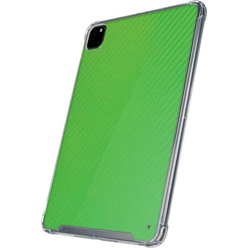 Green Carbon Fiber Specialty Material iPad Pro 12.9in (2020) Clear Case