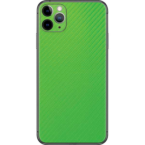 Green Carbon Fiber Specialty Material iPhone 11 Pro Max Skin