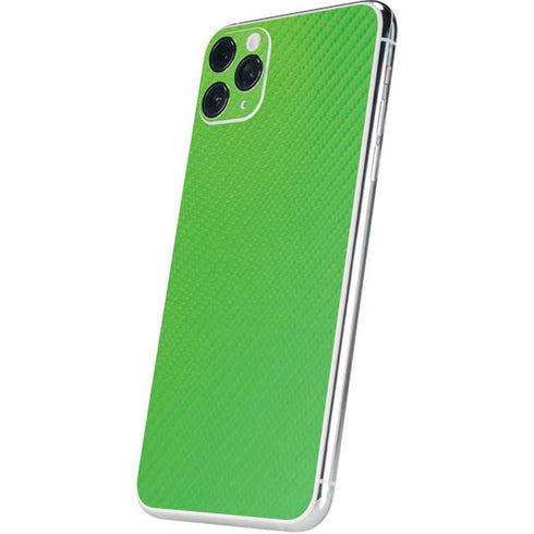Green Carbon Fiber Specialty Material iPhone 11 Pro Max Skin