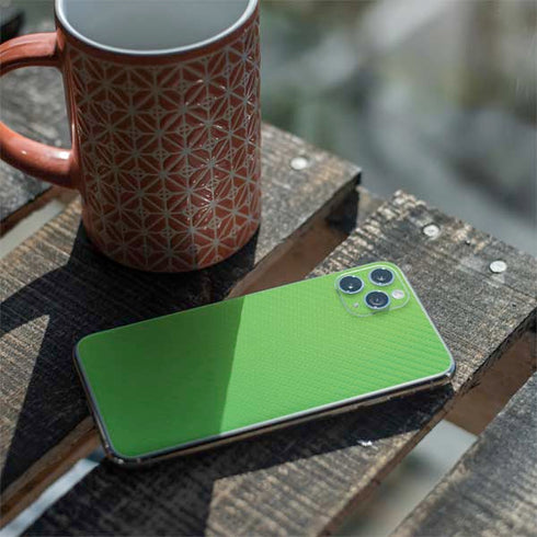 Green Carbon Fiber Specialty Material iPhone 11 Pro Max Skin