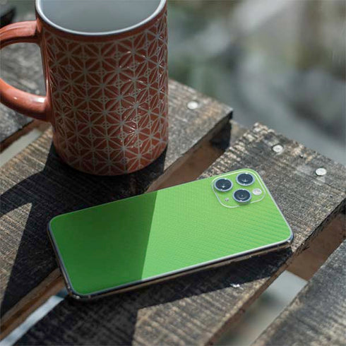 Green Carbon Fiber Specialty Material iPhone 11 Pro Skin
