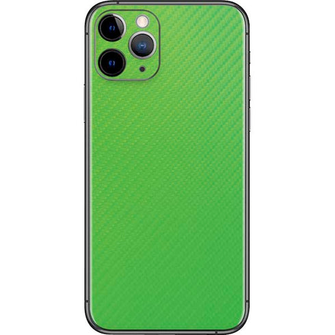 Green Carbon Fiber Specialty Material iPhone 11 Pro Skin