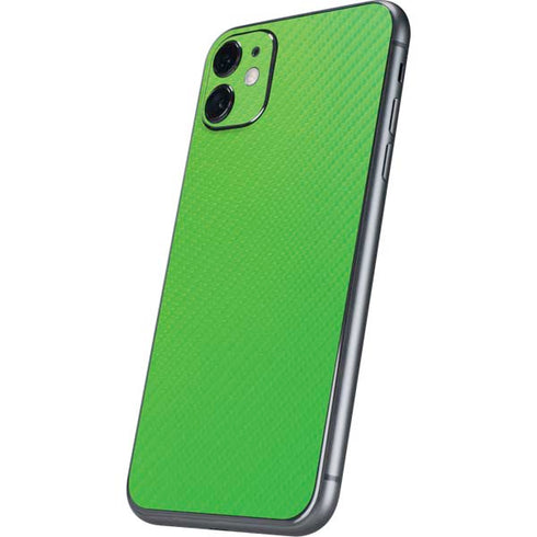 Green Carbon Fiber Specialty Material iPhone 11 Skin