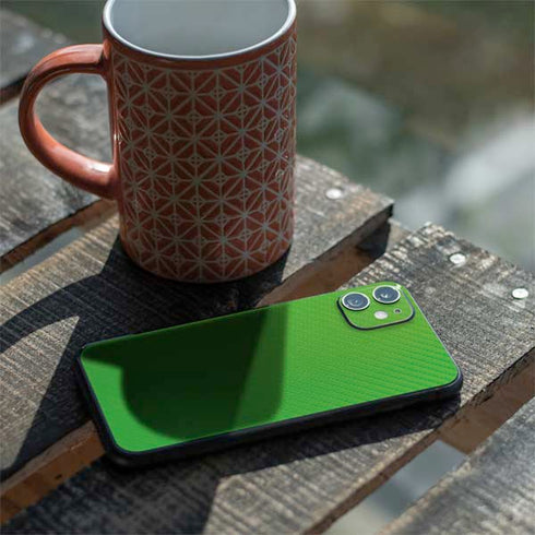 Green Carbon Fiber Specialty Material iPhone 11 Skin
