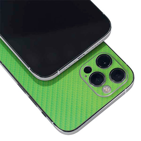 Green Carbon Fiber Specialty Material iPhone 12 Pro Max Skin