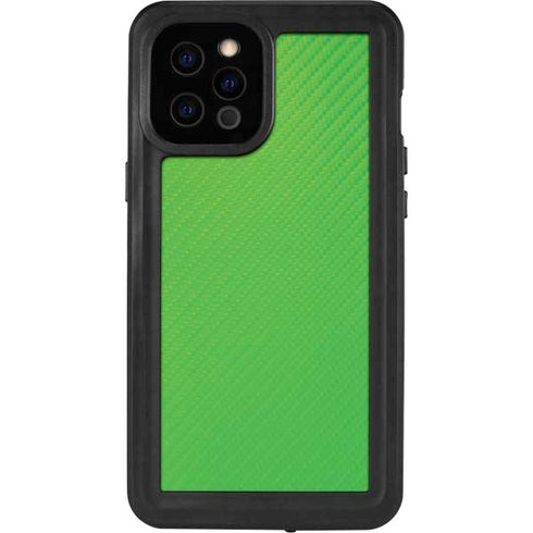 Green Carbon Fiber Specialty Material iPhone 12 Pro Max Waterproof Case