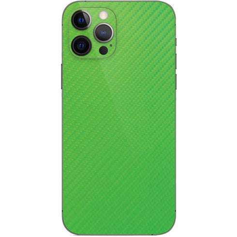 Green Carbon Fiber Specialty Material iPhone 12 Pro Skin