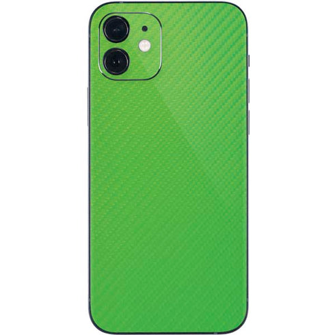 Green Carbon Fiber Specialty Material iPhone 12 Skin