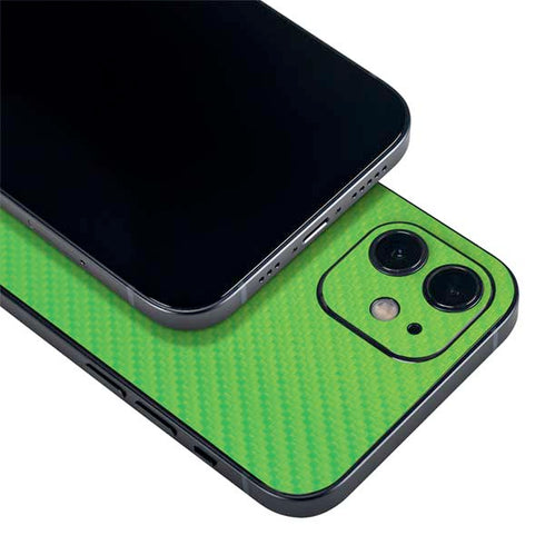 Green Carbon Fiber Specialty Material iPhone 12 Skin