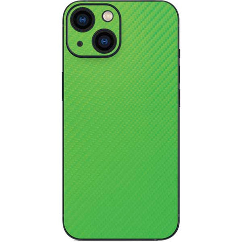 Green Carbon Fiber Specialty Material iPhone 13 Mini Skin