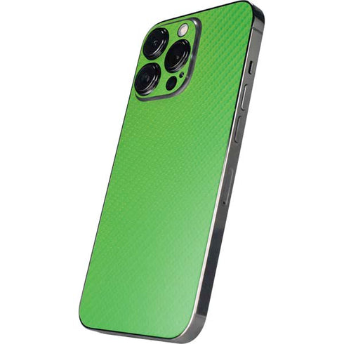 Green Carbon Fiber Specialty Material iPhone 13 Pro Skin