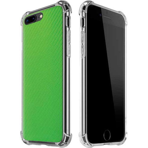 Green Carbon Fiber Specialty Texture Material iPhone 7/8 Plus Clear Case