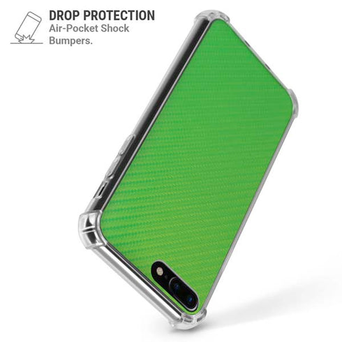 Green Carbon Fiber Specialty Texture Material iPhone 7/8 Plus Clear Case