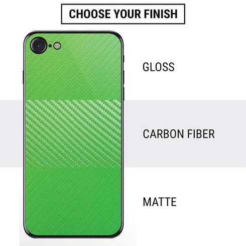 Green Carbon Fiber Specialty Material iPhone SE (2nd & 3rd Gen) Skin