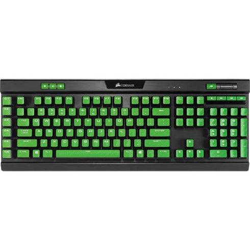 Green Carbon Fiber Specialty Material K95 RGB PLATINUM Mechanical Gaming Keyboard Skin