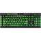 Green Carbon Fiber Specialty Material K95 RGB PLATINUM Mechanical Gaming Keyboard Skin